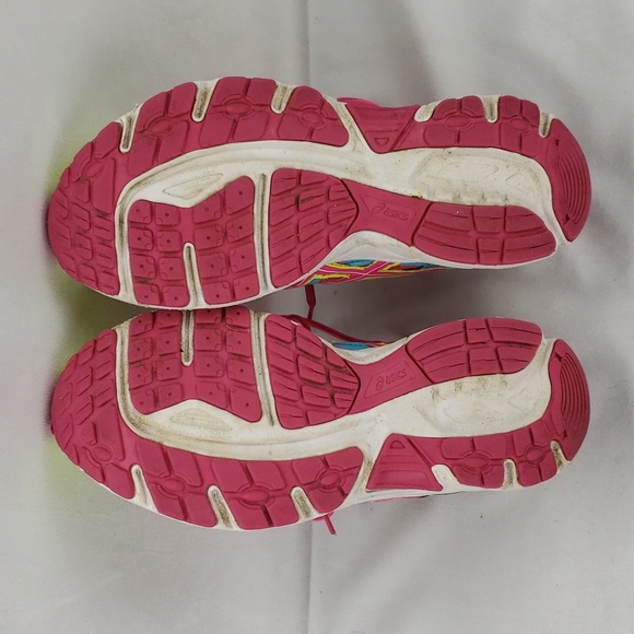 Asics gel contend 3 shoe. Pink Yellow Blue. Size 5.5 - Picture 5 of 6